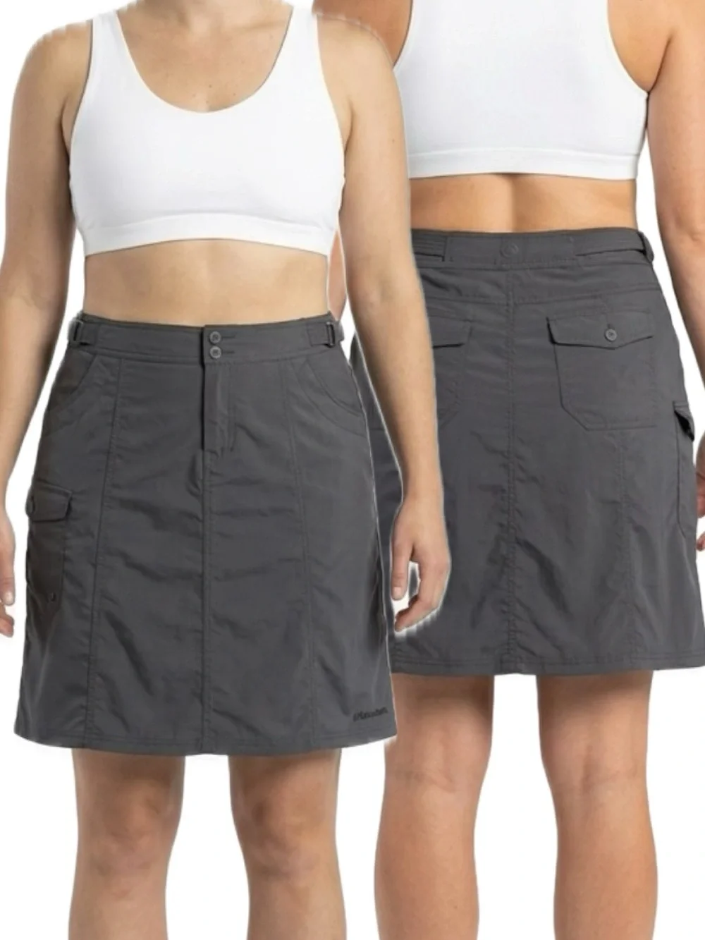 Marmot Cargo Pocket Utility Skirt Size 10 Dark Grey Lightweight Stretch Gorpcore